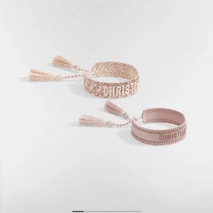 Dior Blush and Ivory Woven Bracelets